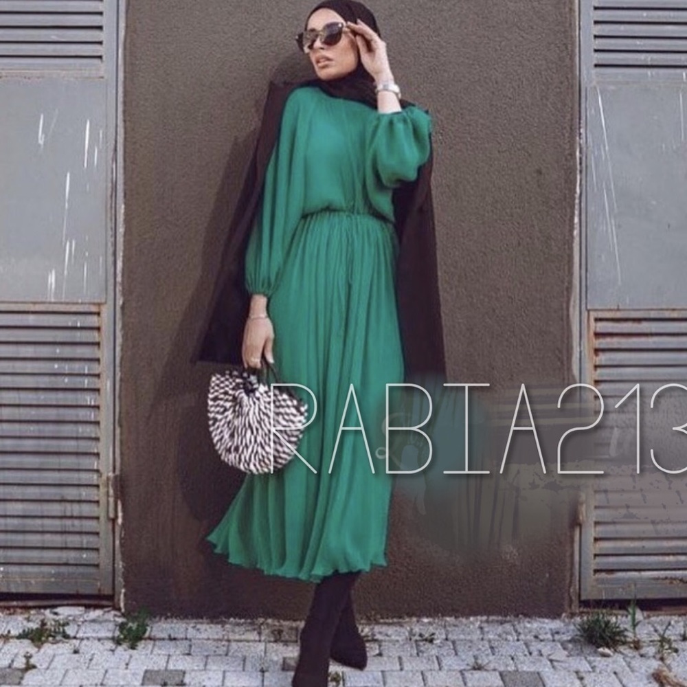 ZARA PLEATED DRESS - Picture 10 of 16